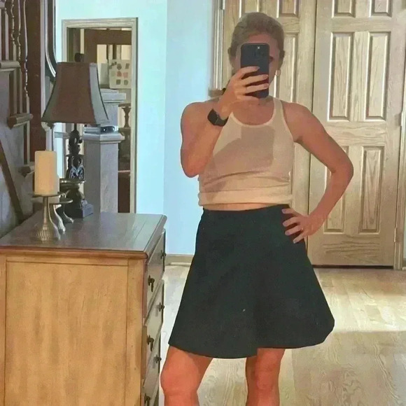 Sandro Forest Green High Waisted Skater Skirt - Picture 13 of 14